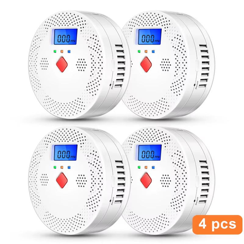 Tuya Wifi Smart Carbon Monoxide Detector Alarm 85Db Sound Warning LCD Digital Display Home Indoor Real-Time CO Monitor Poisoning