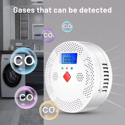 Tuya Wifi Smart Carbon Monoxide Detector Alarm 85Db Sound Warning LCD Digital Display Home Indoor Real-Time CO Monitor Poisoning